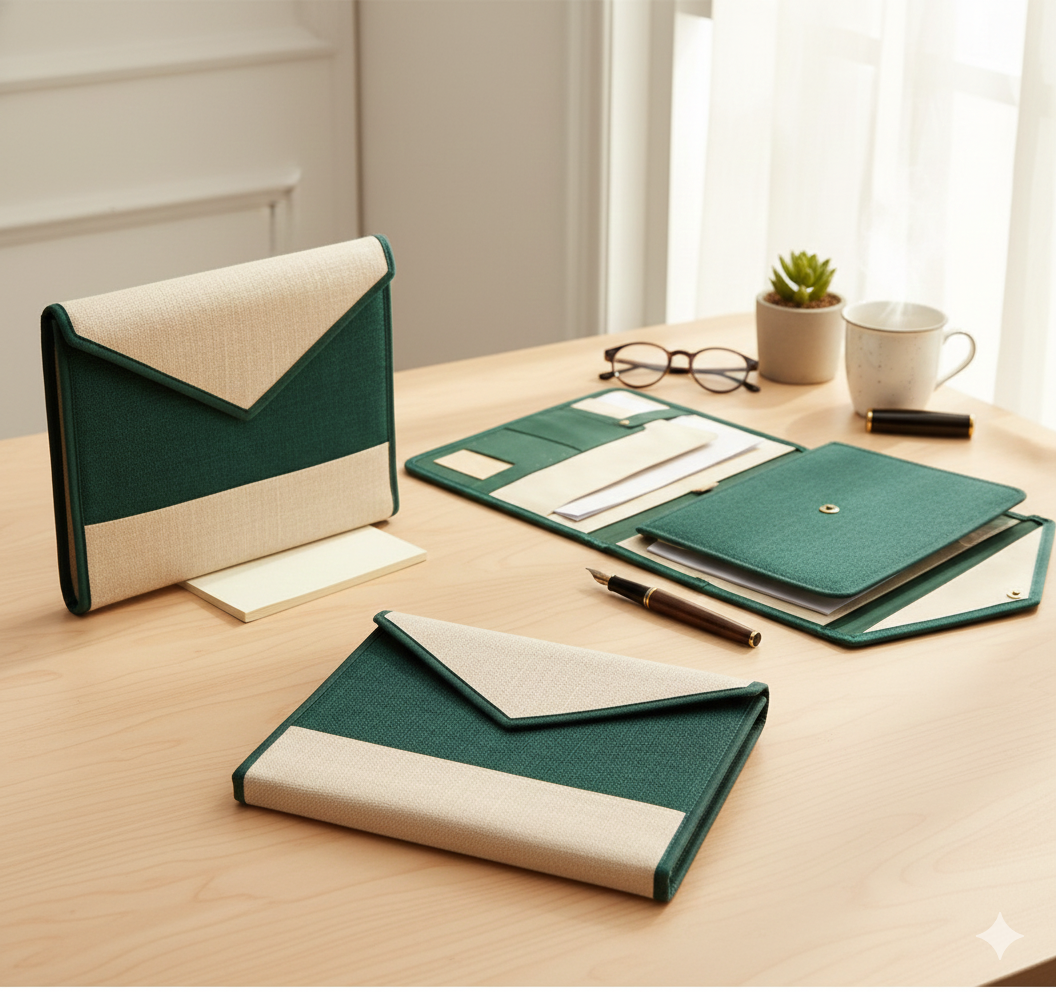 Custom Jute File Folder - Eco-Conscious Luxury