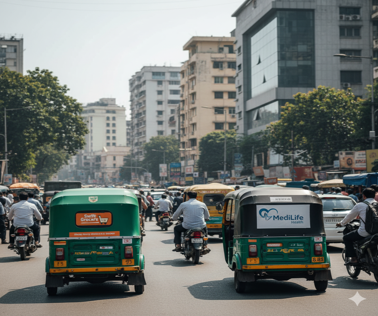 Auto Rickshaw Advertising: Mobile Branding & City Reach – Growth Kriya