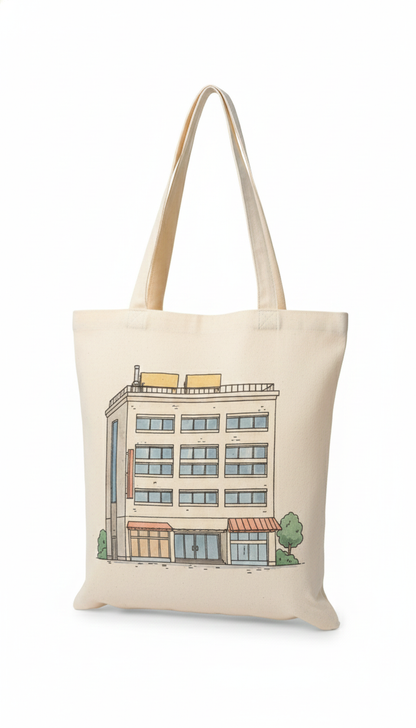 Premium Off-White Canvas Tote Bag - Customised