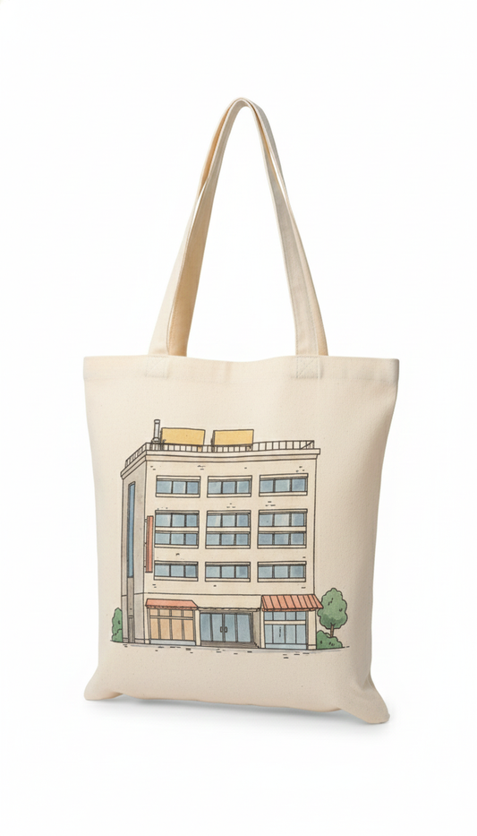 Premium Off-White Canvas Tote Bag - Customised