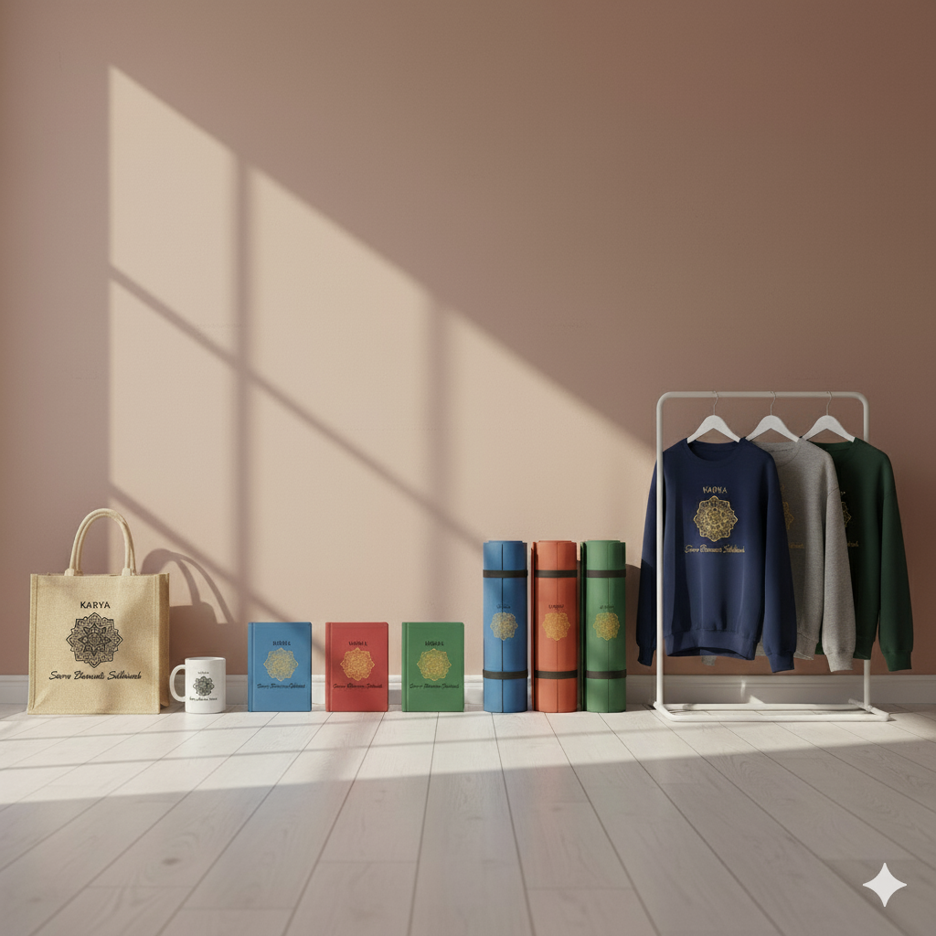 Karya Mandal Products - Jute Bags, Mugs, T-Shirts, Hoodies, Sweatshirts, Diaries. Corporate Gifting, White Labelling. Services - Premium custom T-shirts, hoodies, polos, welcome kits, and corporate gifting solutions crafted for brands. Fast delivery + high-quality printing in India.