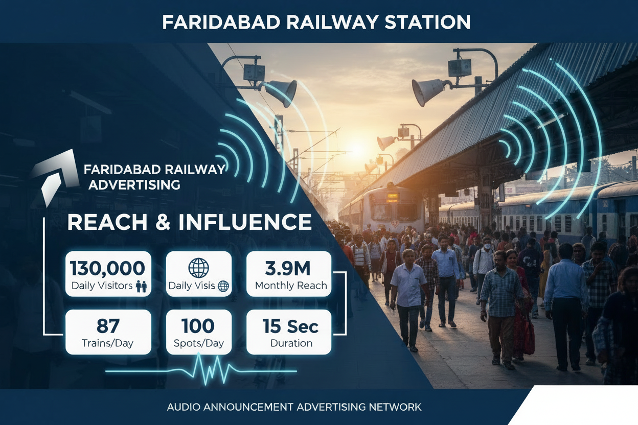 Faridabad Railway Station - Announcement Advertising 