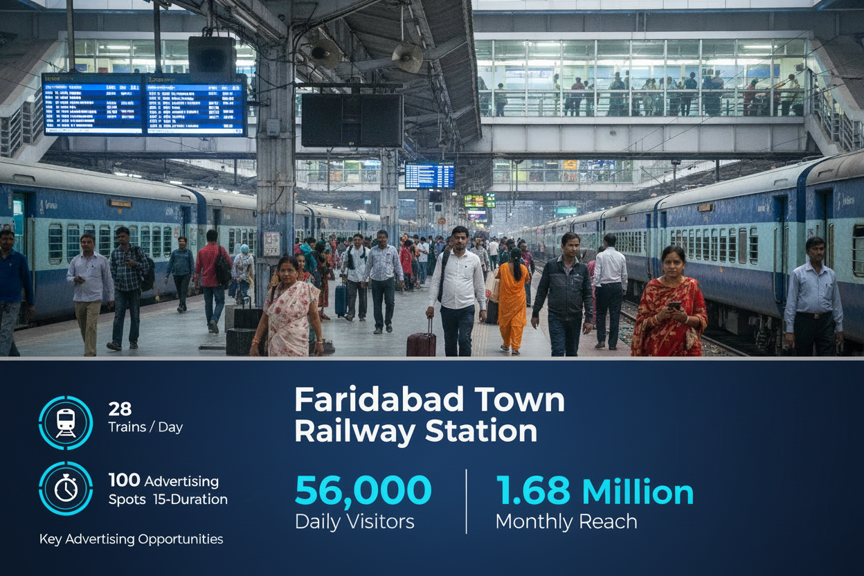 Faridabad Town Railway Station - Announcement Advertising