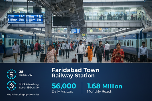Faridabad Town Railway Station - Announcement Advertising