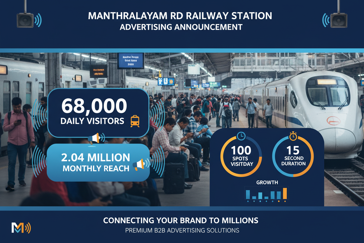 Manthralayam Rd Railway Station - Announcement Advertising

