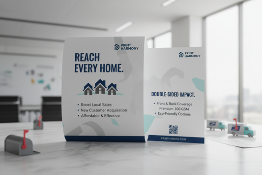 pamphlet is single A4 page, client message written front and back side of paper